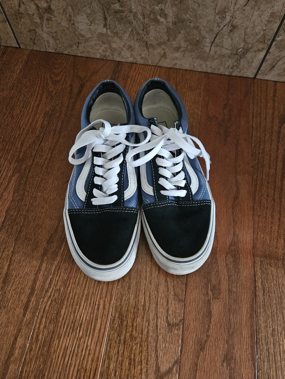 Vans Old Skool Sneakers in Blue, Black & White